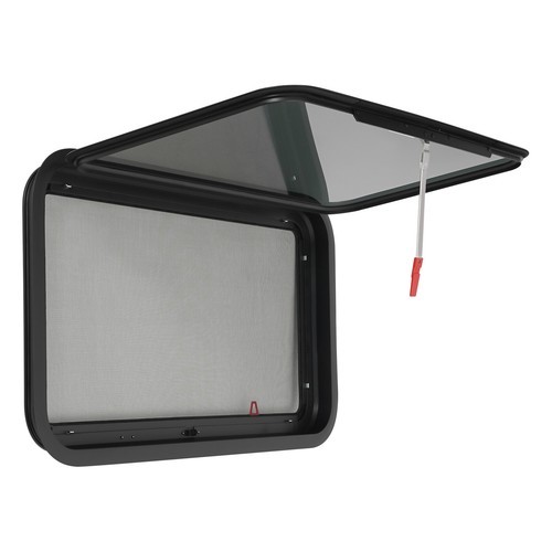 36"x20" RV Emergency Push Out Exit Window w/ Trim Ring & Screen Camper Trailer