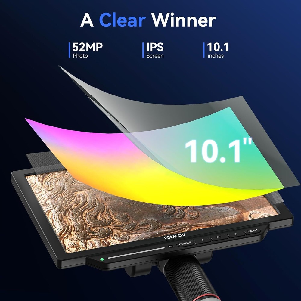 TOMLOV TM4K Max 4K Digital Microscope 2000x 10.1" Electronics Repair Microscope