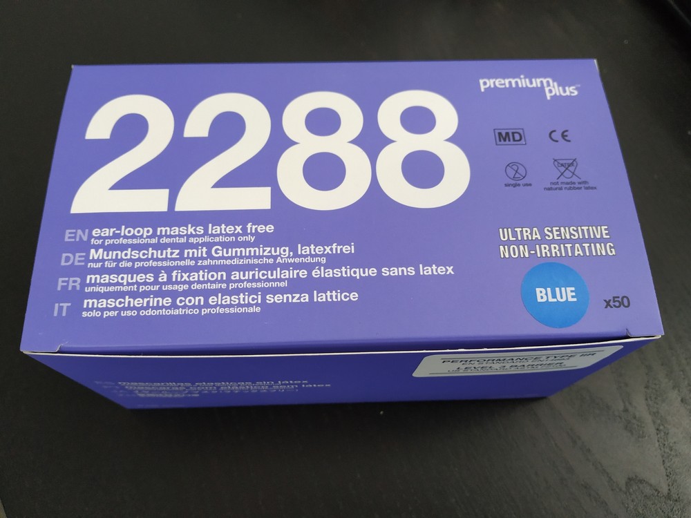 50 PCS ASTM LEVEL 3 3 PLY FACE MASKS BLUE 50/BOX ULTRA SENSITIVE (BFE 99%)