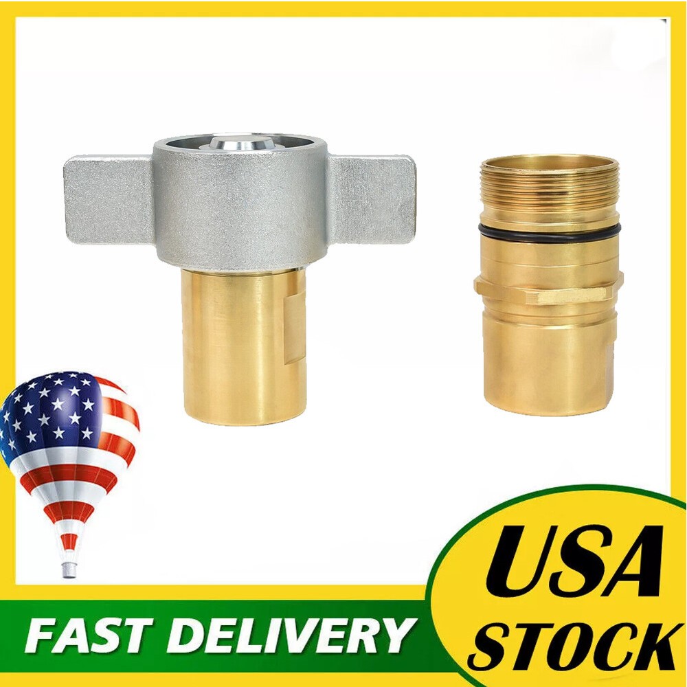NEW 1" NPT Wet-Line Wing Nut Hydraulic Quick Disconnect Coupler / Coupling Set
