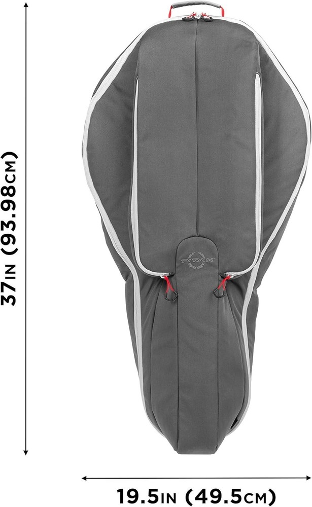Titan Krait Soft-Shell Gear Case w/ Oversized Accessory Pockets Gray/Red