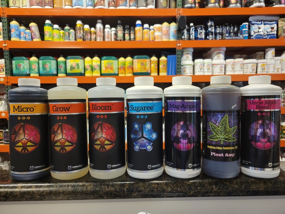 Cutting Edge Solutions Nutrients & Supplements Full Set Combo Pack of 7 x Quarts