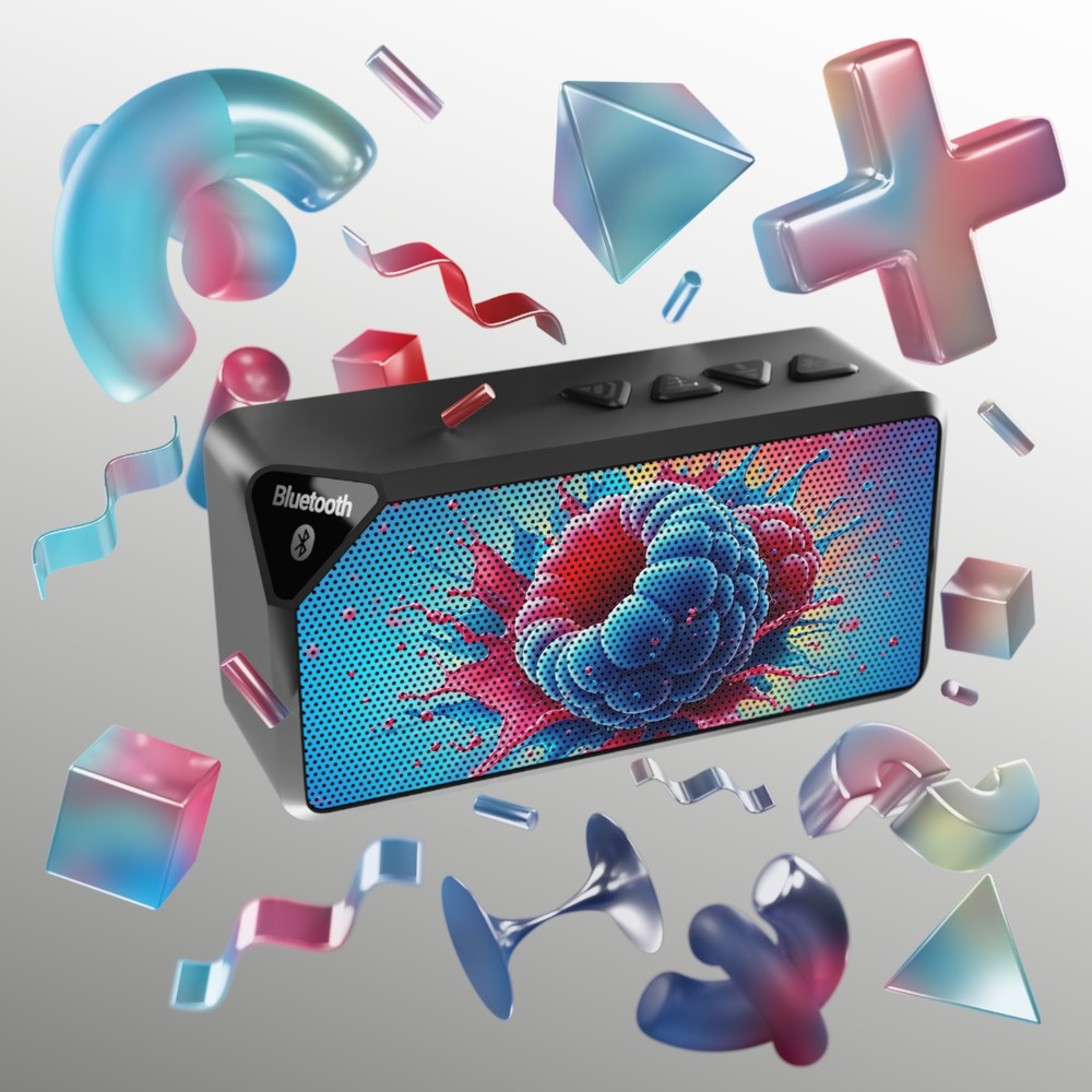 Jabba bluetooth speaker, raspberry splash