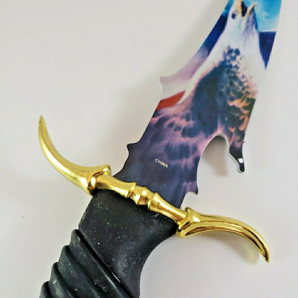 Decorative Eagle Patriotic Knife - 7" Blade - Decorative Handle - Unsharpened