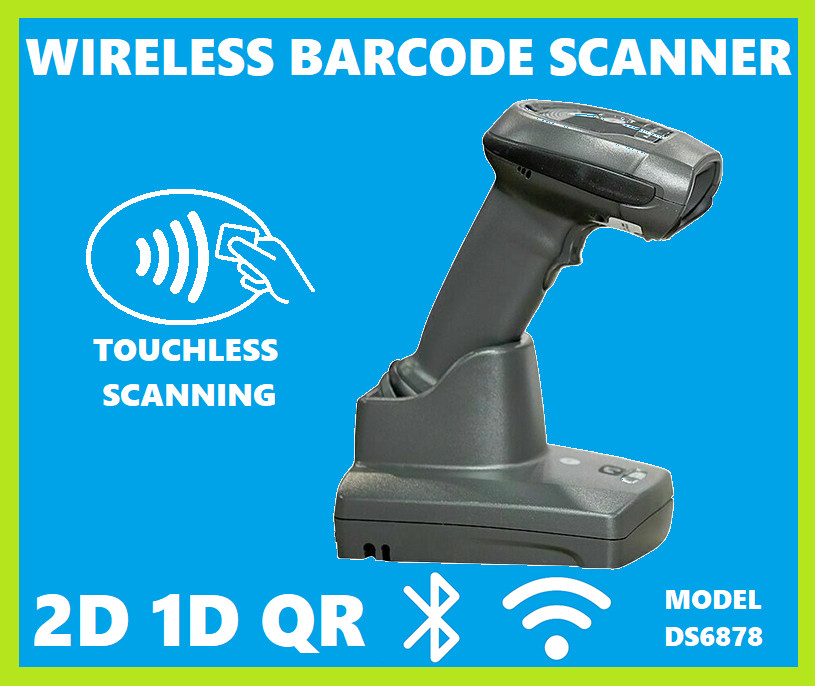 Zebra Symbol DS6878 Wireless 2D/QR Code Barcode Scanner Kit HandsFree Cradle!🔥⭐