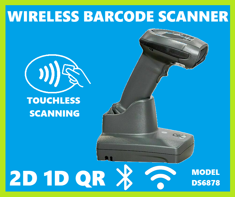 Zebra Symbol DS6878 Wireless 2D/QR Code Barcode Scanner Kit HandsFree Cradle!🔥⭐