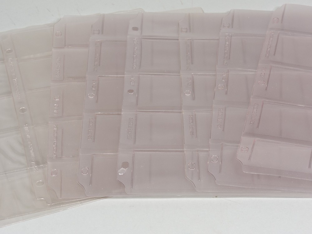 9 Pages - Plastics Pages for 2" x 2" 35mm Square Mounted Slides