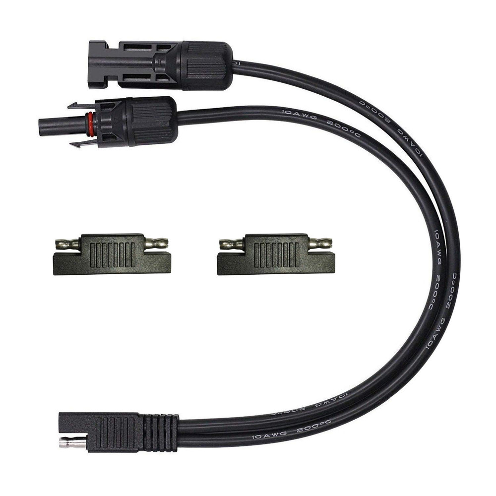 Solar Panel Connectors 10AWG Compatible with MC-4 Solar Connecter to SAE Adapter