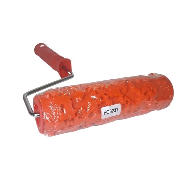 7''Paint Pattern Roller For Wall Decoration Classic Rubber Texture Roller EG323T