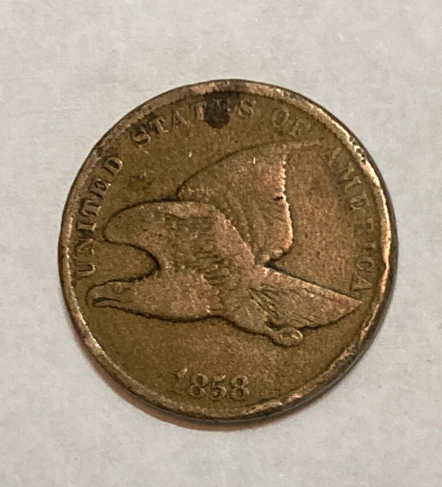1858 Flying Eagle Cent - Nice Coin - Full Eye - Very Good