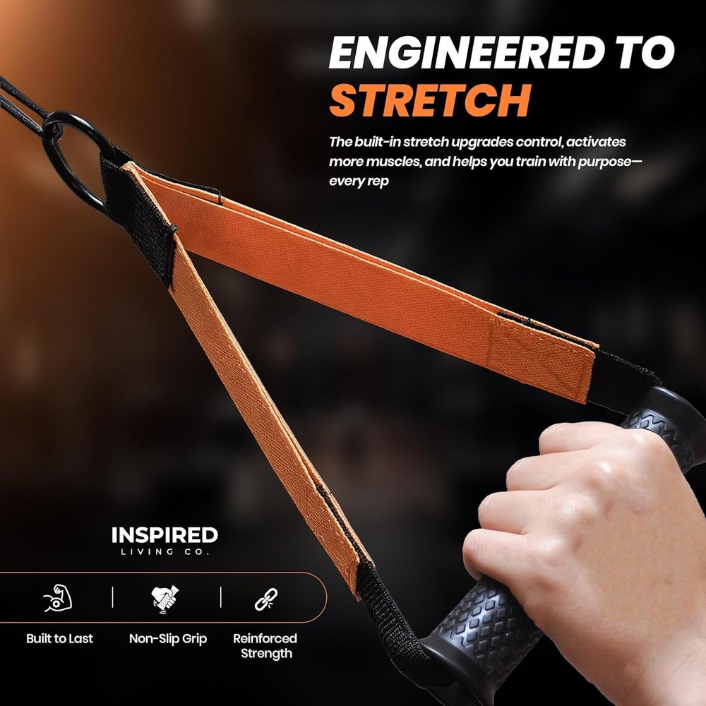 Elastic D Handle Cable Attachments 2-Pack for Versatile Home Gym Exercises