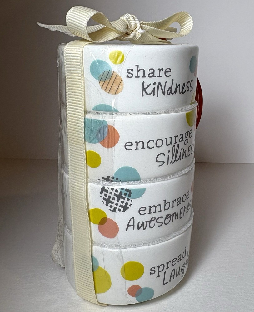 Hallmark Tealight Holders Stackable Kindness Silliness Awesomeness Laughter NEW