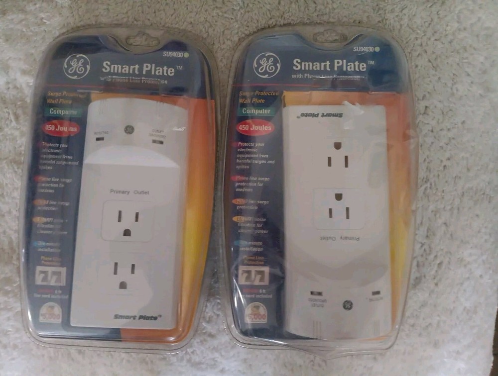 2 General Electric Smart Plate - Surge Protected Wall Plate