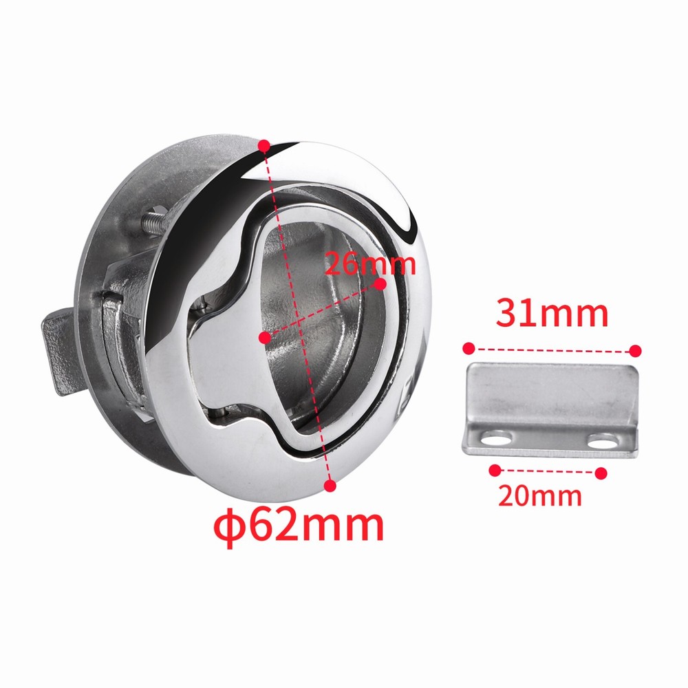 Stainless Steel Flush Pull Locker Hatch Latch Lift Handle Marine Boat Hardware