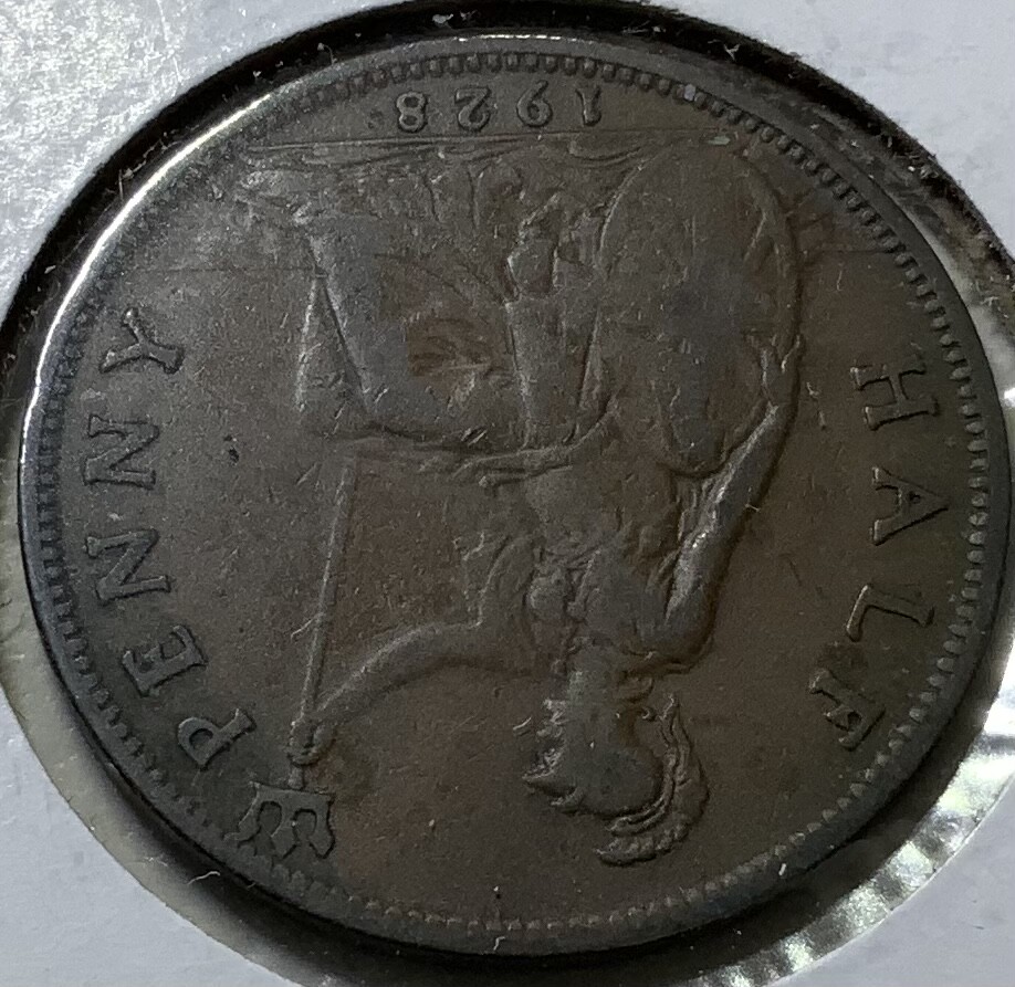 1928 Great Britain 1/2 Penny