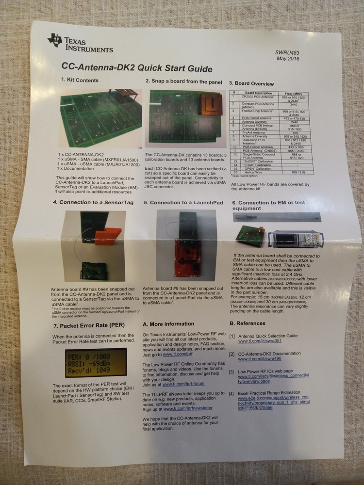 Texas Instruments TI Antenna Kit 2 CC-ANTENNA-DK2