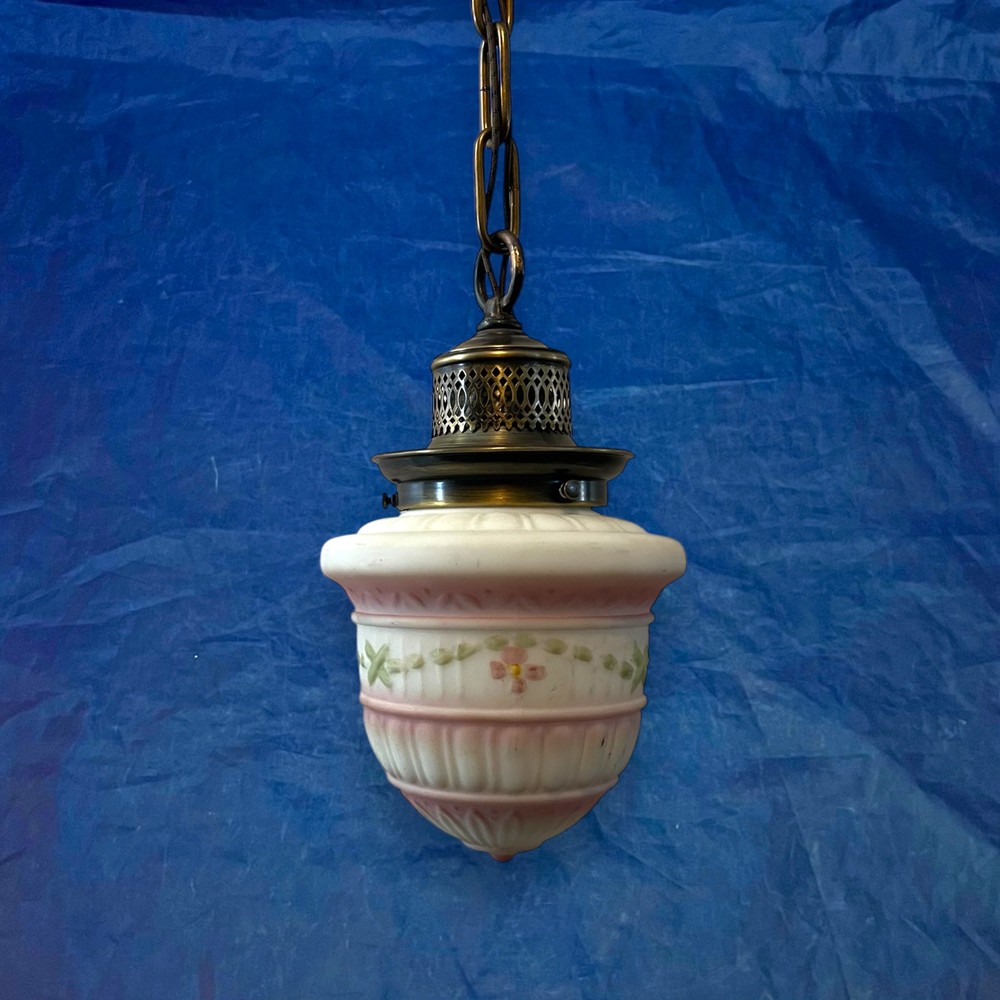 Single Entry Pendant Light Fixture With Globe Rewired 40F