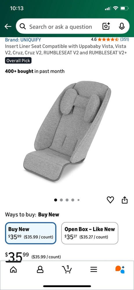 Stroller Infant Insert Liner Compatible With Multiple Strollers