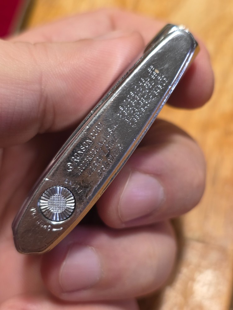 Ronson Veraflame Premier Lighter In Original Case Checker Pattern