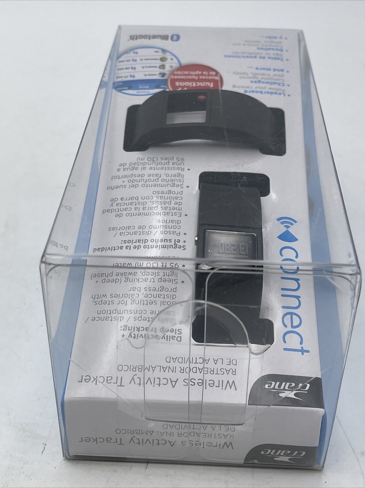 Crane Connect Bluetooth wireless Activity Tracker Black New
