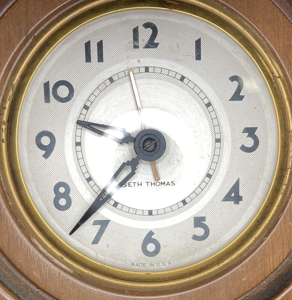 Seth Thomas Ship's WHEEL Electric Clock - Helmsman WORKING