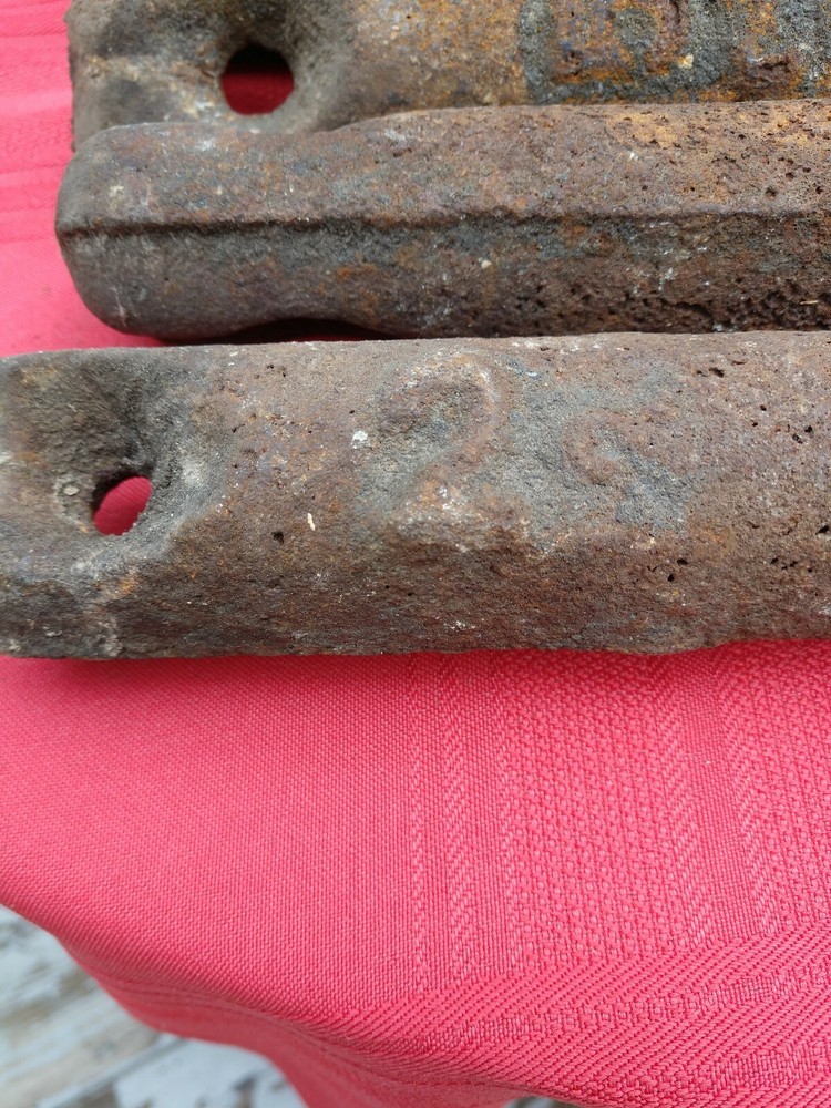 6 Vintage Cast Iron Window Weights