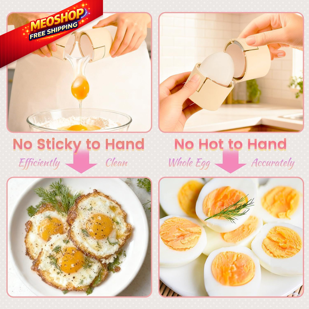 Upgraded 2 in 1 Egg Shell 2 1 egg shell opener, Raw Opener+Piercer