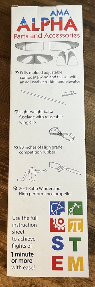 AMA Alpha High-performance Rubber-powered Free Flight Model Airplane