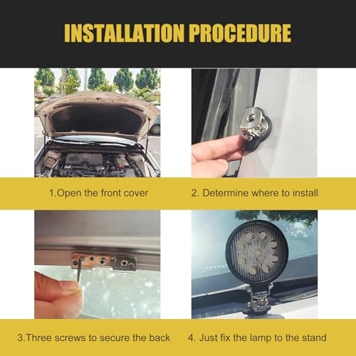 2 PCS Light Bar Mounting Brackets, LED Work Light Mount Clamp Holder,