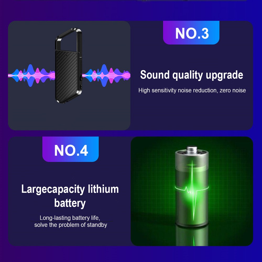 Mini Digital Hidden Audio Voice Activated Recorder MP3 Small Smart Playback