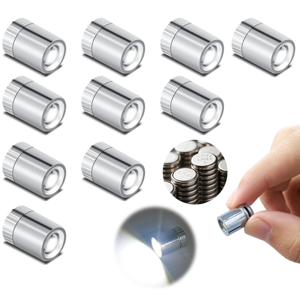 Mini LED Lights, 10 PCS Small Spotlight Battery Operated Tiny SMD Cool White