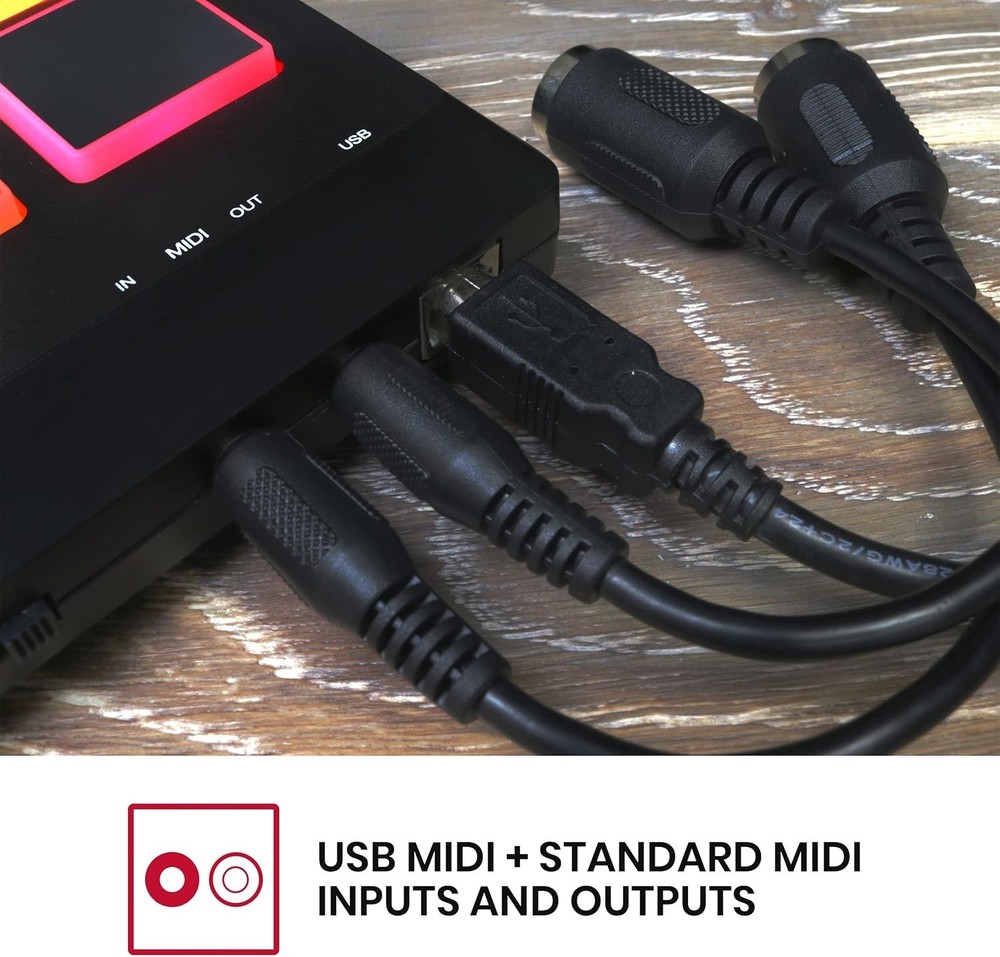 Portable Sample Pad Controller with 8 Velocity Pads