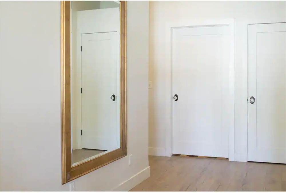 1 Panel Primed Flat Mission Shaker Stile & Rail Solid Core Wood Doors Door Slabs