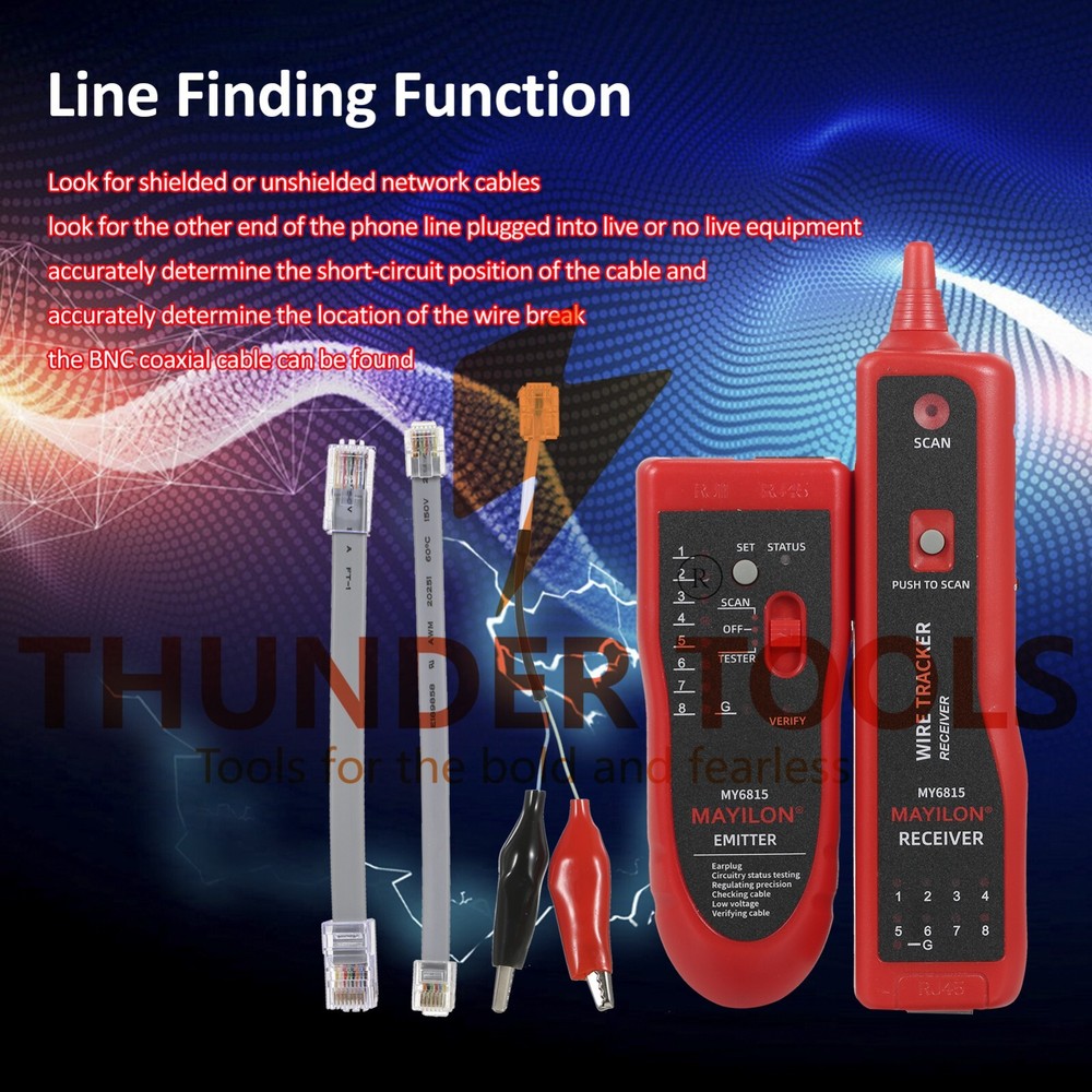 Thunder Tools MAYILON Network Cable Tester Digital Signal Finder