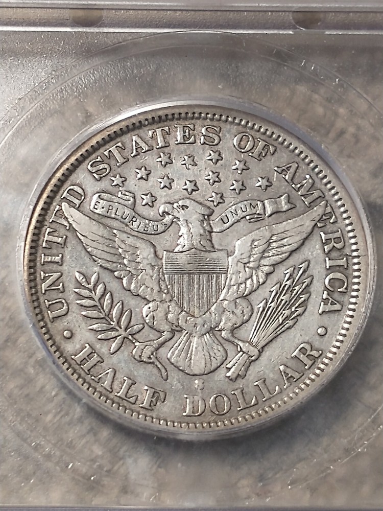 1898-S Better Date Silver Barber Half Dollar, ICG VF35