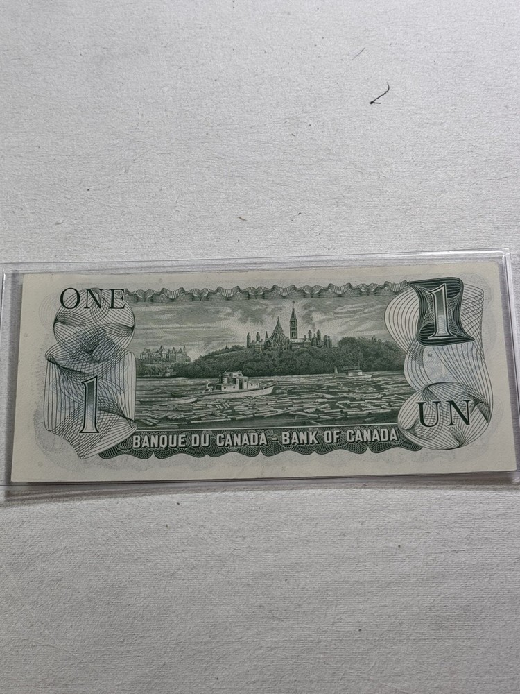 1973 Canada 1 Dollar Banknote Crow Bouey P# 85c