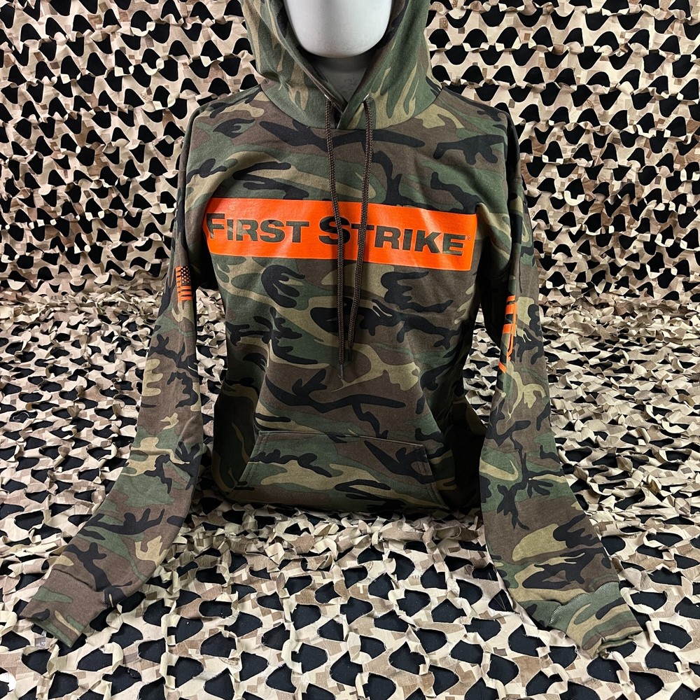NEW First Strike Pull Over Hooded Sweatshirt - Camo - Small