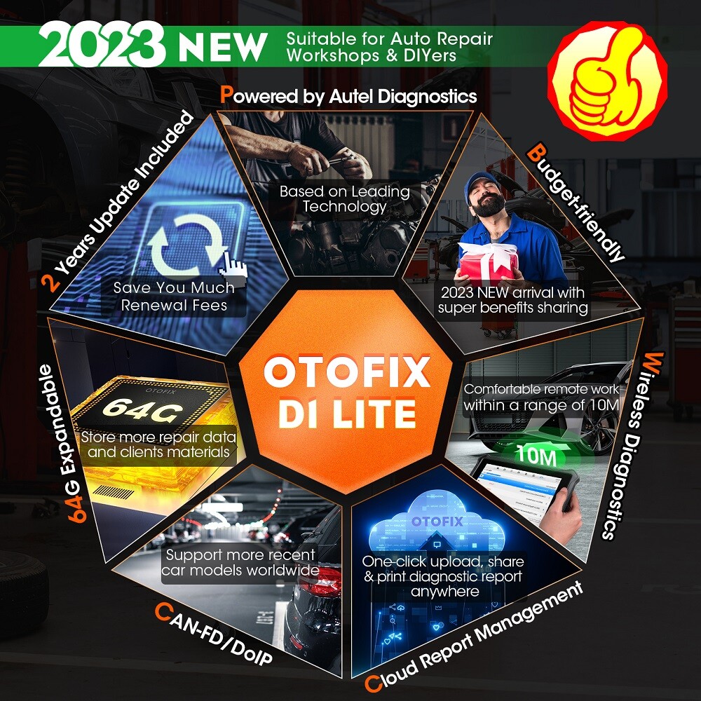 OTOFIX D1 Lite OBD2 Scanner Wireless Diagnostic Tool Full System Active Test