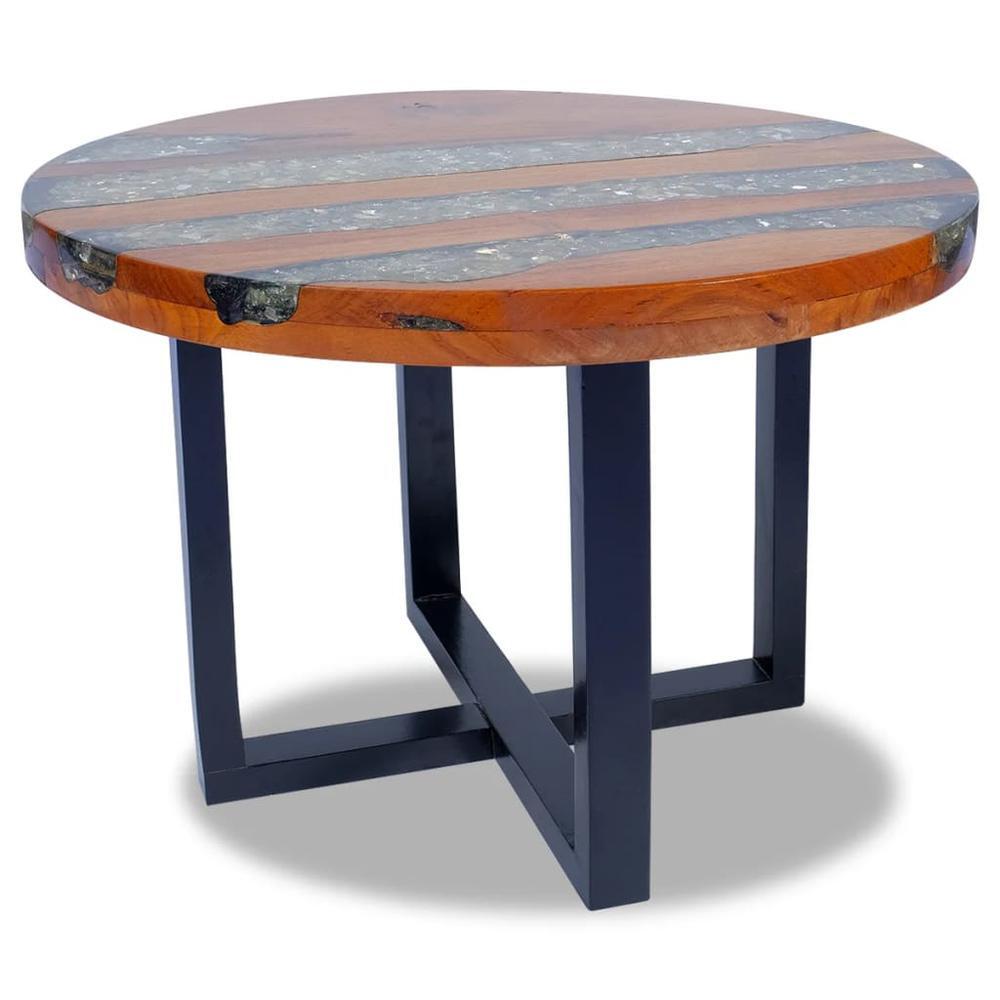 vidaXL Coffee Table Teak Resin 23.6", 243466