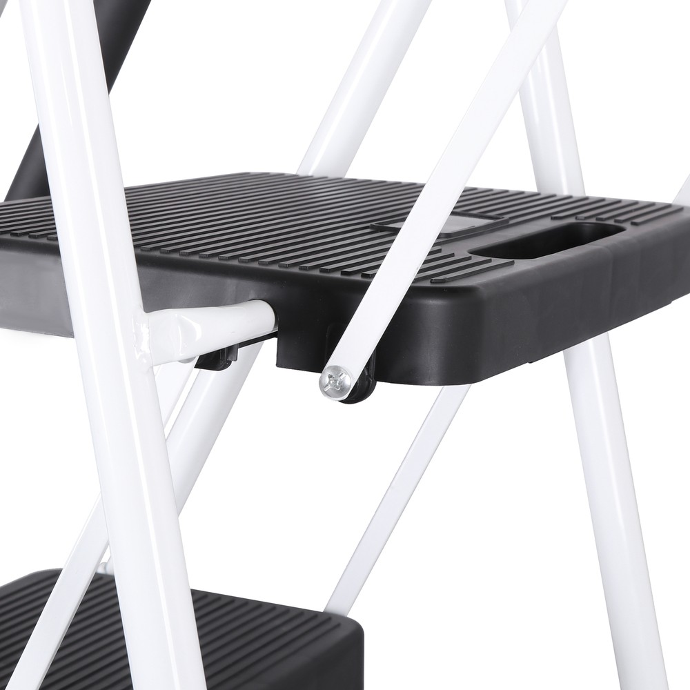 Step Ladder Folding 5-Step Ladder with Tool Platform Step Stool Lightweight