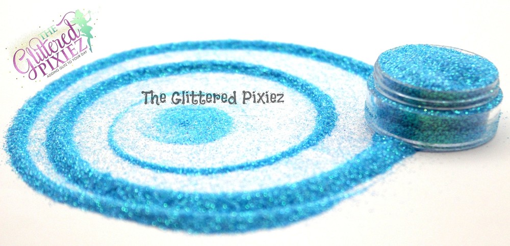 BLUE TOPAZ iridescent glitter- Pixie Dust( extra fine glitter)