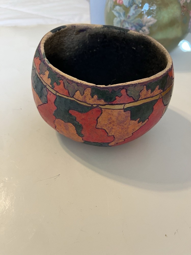 3 Hand Painted Decorative Planter Gourds