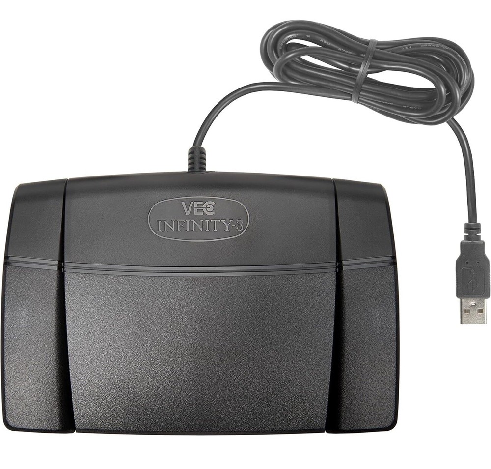 Executive Communication Systems Infinity 3 USB Foot Pedal Control Computer Plug