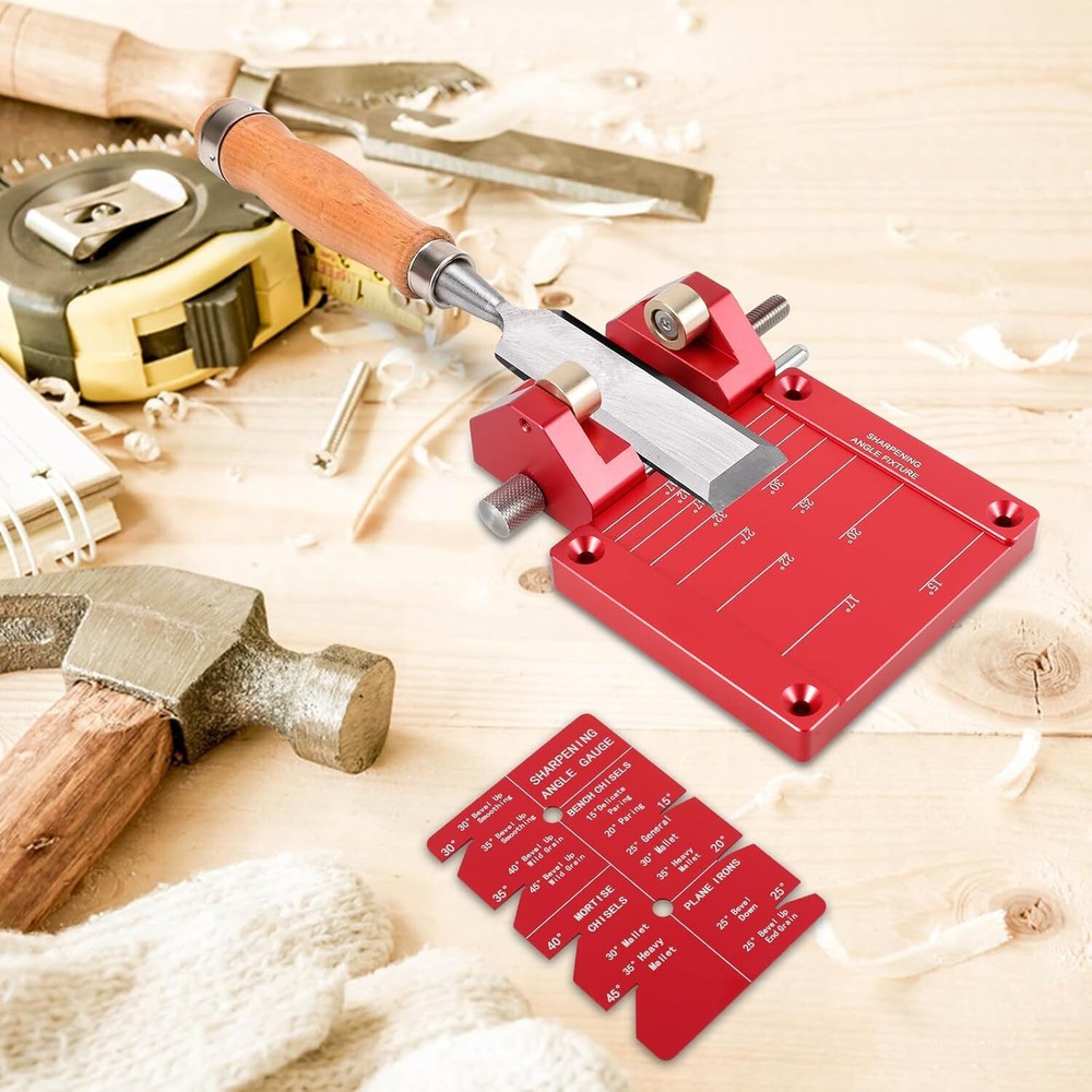 Precise Chisel Sharpening Jig Kit Honing Guide System for Woodworking Chisels⬅️.