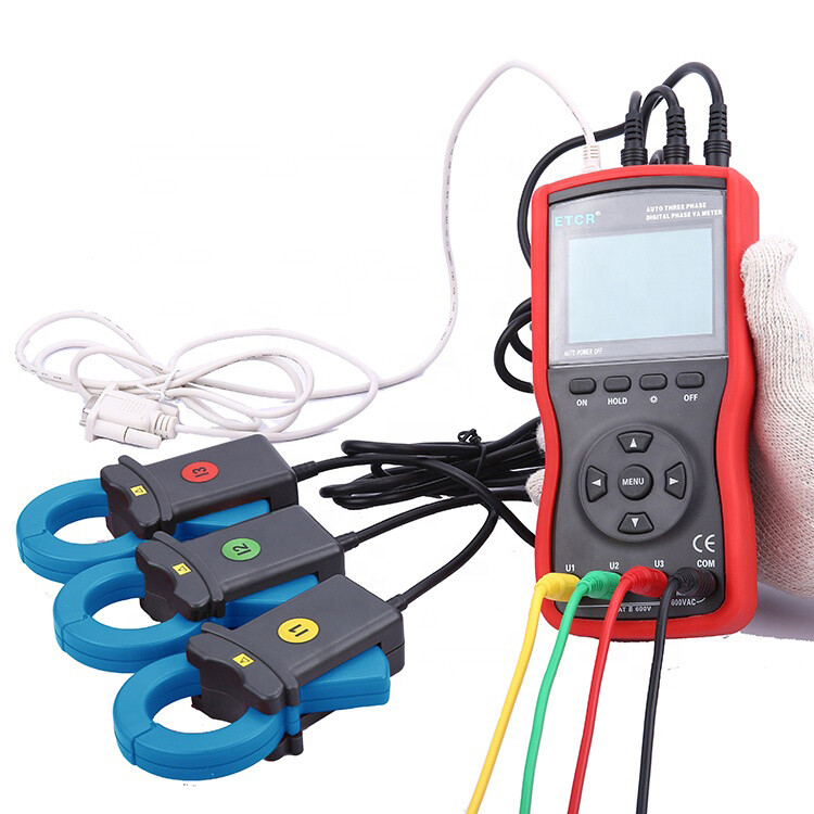 Large Caliber Three Phase Digital Voltmeter AC Current Voltage Tester Meter 600A
