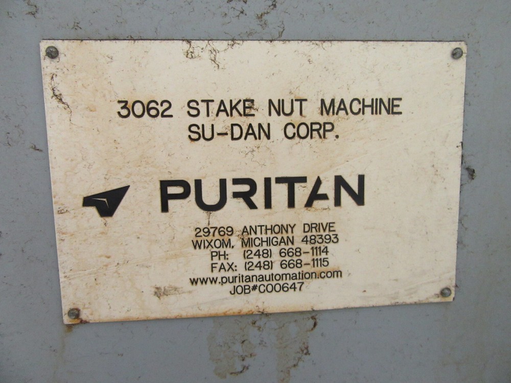 Puritan Pneumatic Press Stake Nut Assembly Machine Allen Bradley Panelview 600
