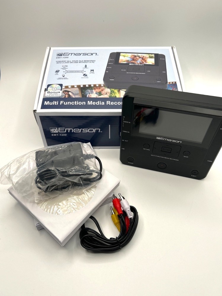 Emerson EMT-1200 Multi-Function Media Recorder DVD USB AV SD Card Input New