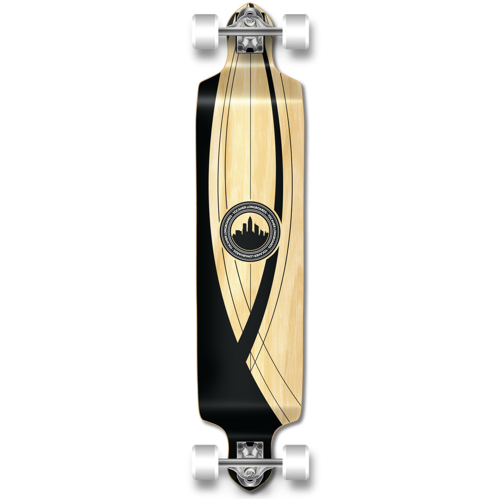 Yocaher Drop Down Longboard Complete - Crest Onyx