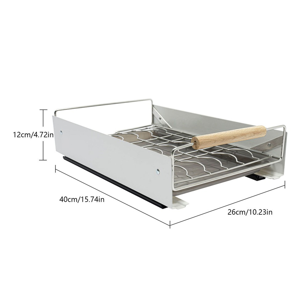 Kitchen Cabinet Organizer Pull Out Drawer Bottom-Mounted Slide Out Storage Shelf
