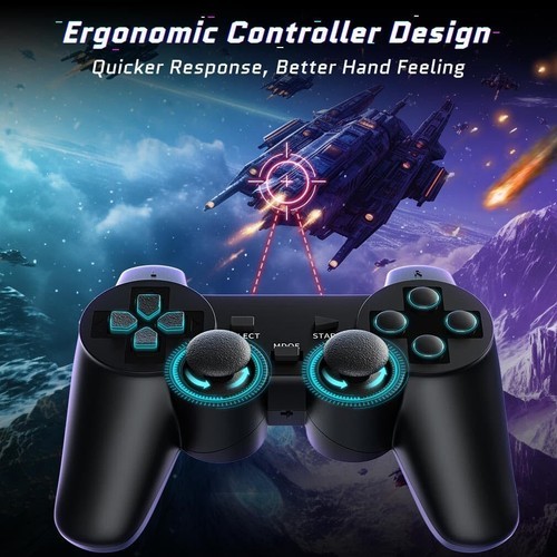 Wireless Dual vibration Controller Gamepad USB ort With Bracket For PC
